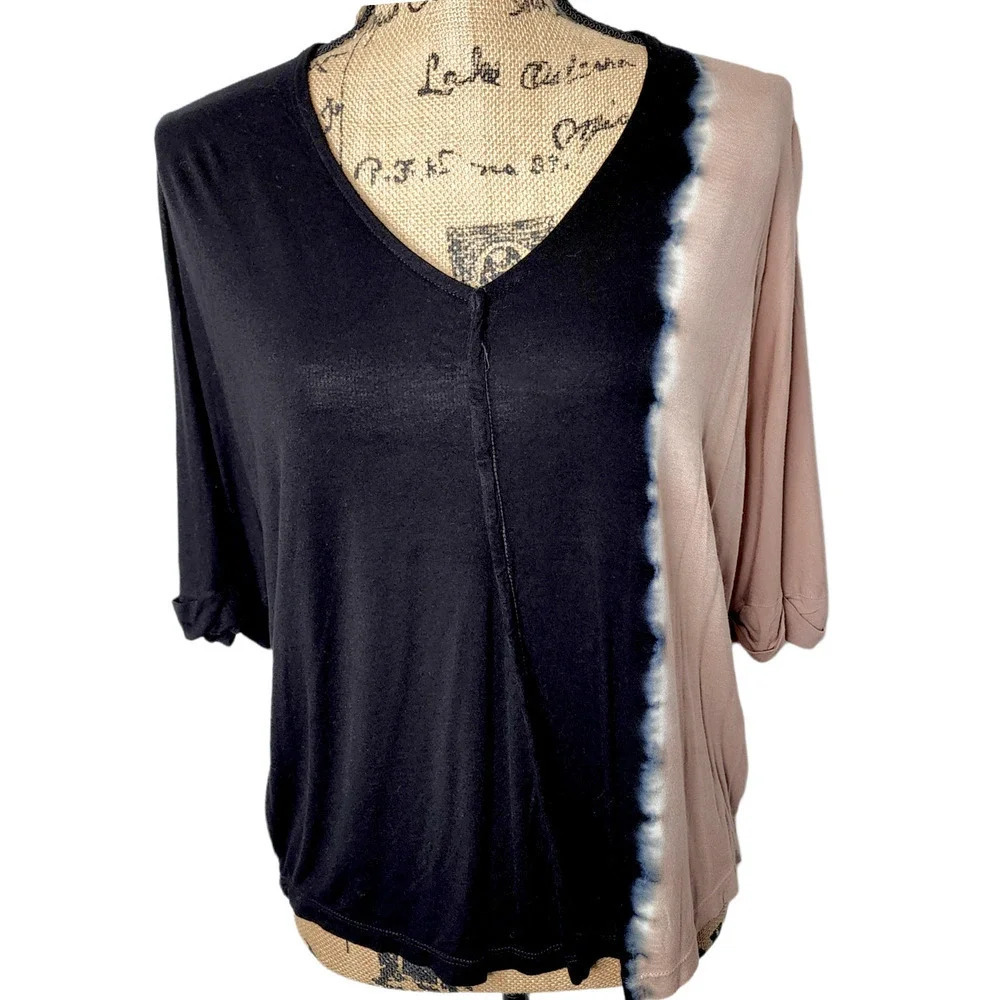 Young Fabulous and Broke Womens Jersey Knit Kimono Style Shirt Size XS Beige